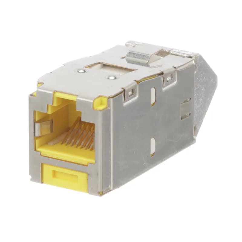 The Mini-Com Cat 6 Shielded RJ45 Up/Down 45 Angled TG Jack Module is designed to terminate shielded 4-pair, 22-26 AWG twisted pair cable and improves cable routing to jacks in tight spaces. Each module is 100% factory tested to exceed industry standard performance requirements. TG style termination eliminates the need for a termination tool. Each jack is individually serialized for traceability and is compatible with Mini-Com Modular Patch Panels and Faceplates.