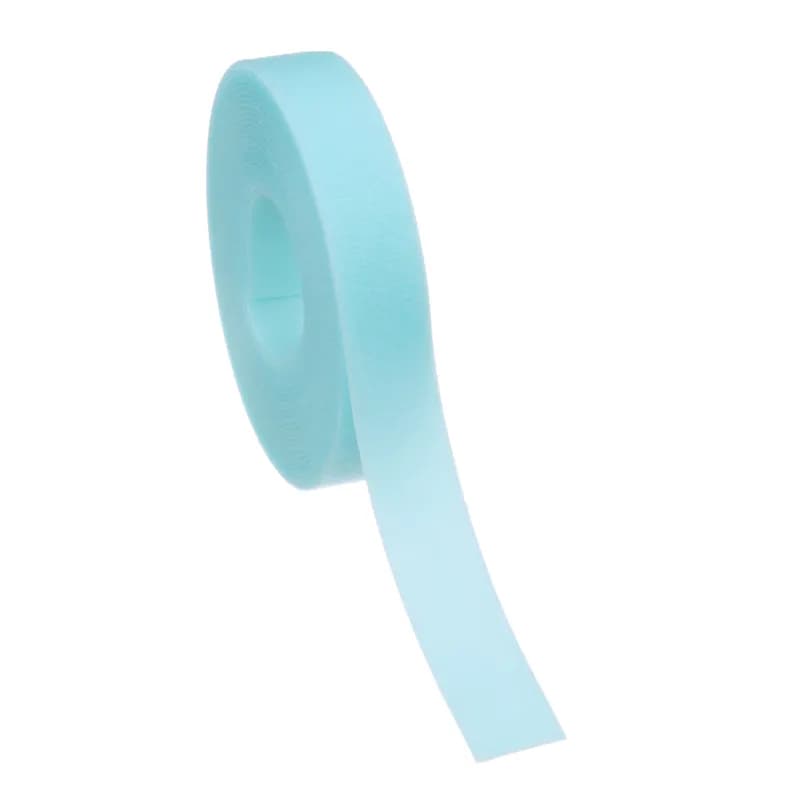 Tak-Ty hook & loop strip roll cable tie, 15' (4.6m) length, .33 (8.4mm) width, nylon loop, nylon hook, Aqua.