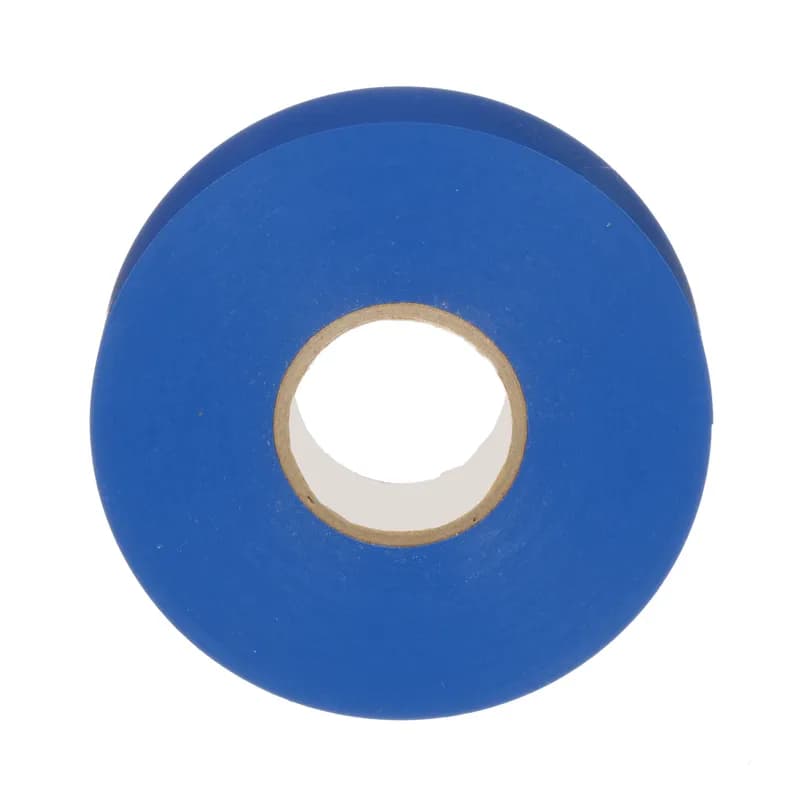 StrongHold ST35-075-66BU Professional Grade PVC Electrical Tape is a pressure sensitive vinyl electrical tape that applies easily and provides a high level of performance over a range of temperatures. It has excellent elasticity and insulating properties and it is .75" x 66' x .007" in size. It is blue in color and comes in an individual plastic puck. Suitable as primary insulation when used for splicing up 600 Volts or 80?C (176?F) and can be used as protective jacketing.