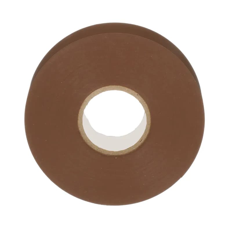 StrongHold ST35-075-66BR Professional Grade PVC Electrical Tape is a pressure sensitive vinyl electrical tape that applies easily and provides a high level of performance over a range of temperatures. It has excellent elasticity and insulating properties and it is .75" x 66' x .007" in size. It is brown in color and comes in an individual plastic puck. Suitable as primary insulation when used for splicing up 600 Volts or 80?C (176?F) and can be used as protective jacketing.