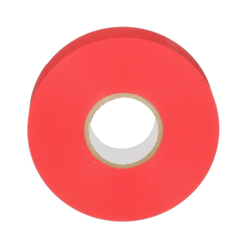 StrongHold ST35-075-66RD Professional Grade PVC Electrical Tape is a pressure sensitive vinyl electrical tape that applies easily and provides a high level of performance over a range of temperatures. It has excellent elasticity and insulating properties and it is .75" x 66' x .007" in size. It is red in color and comes in an individual plastic puck. Suitable as primary insulation when used for splicing up 600 Volts or 80?C (176?F) and can be used as protective jacketing.