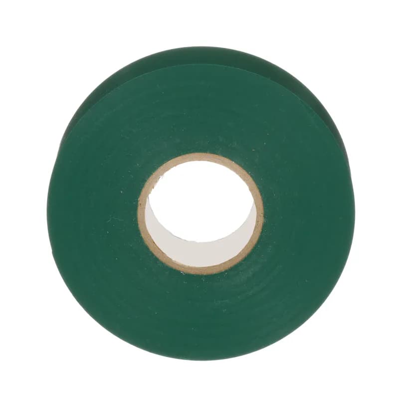 StrongHold ST35-075-66GR Professional Grade PVC Electrical Tape is a pressure sensitive vinyl electrical tape that applies easily and provides a high level of performance over a range of temperatures. It has excellent elasticity and insulating properties and it is .75" x 66' x .007" in size. It is green in color and comes in an individual plastic puck. Suitable as primary insulation when used for splicing up 600 Volts or 80?C (176?F) and can be used as protective jacketing.