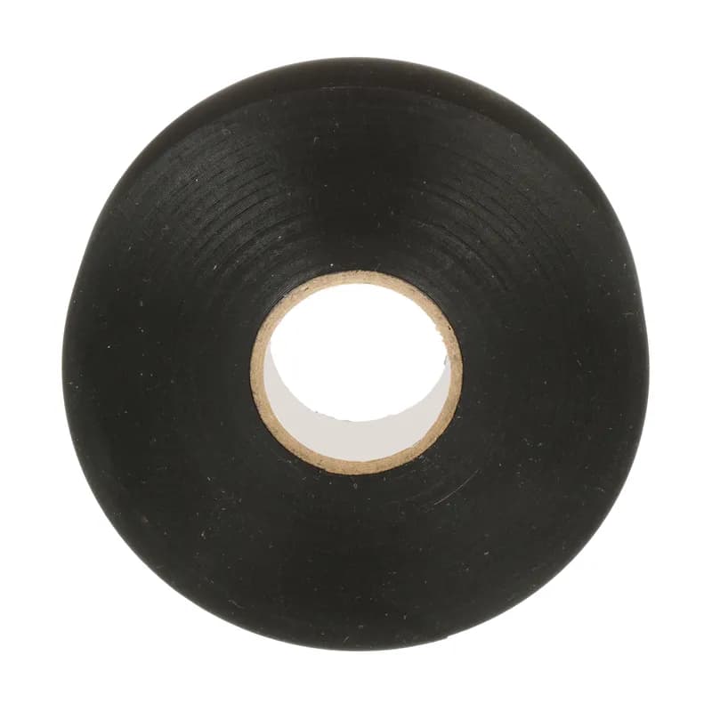 StrongHold ST43-075-66BK Professional Grade PVC Electrical Tape is a pressure sensitive vinyl electrical tape that applies easily and provides a high level of performance over a range of temperatures. It has excellent elasticity and insulating properties and it is .75" x 66' x .007" in size. It is black in color and comes in an individual plastic puck. Suitable as primary insulation when used for splicing up 600 Volts or 80?C (176?F) and can be used as protective jacketing.