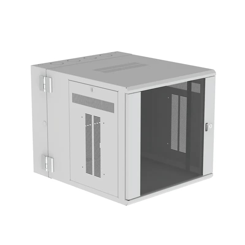 Panduit PZWMC1230WH - The PanZone Wall Mount Cabinet with windowed door is 30 inches deep and includes hinged doors on the front and back for complete access to networking equipment to make moves, adds, and changes easy. The removable side panels allow for access to cable routing. The enclosure is engineered to allow proper climate control for use with various networking equipment. The 12 RU enclosure is rated to 250 pounds and is white.