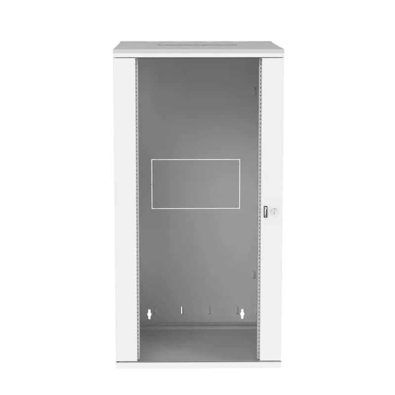 Panduit PZWMC2630WH - The PanZone Wall Mount Cabinet with windowed door is 30 inches deep and includes hinged doors on the front and back for complete access to networking equipment to make moves, adds, and changes easy. The removable side panels allow for access to cable routing. The enclosure is engineered to allow proper climate control for use with various networking equipment. The 26 RU enclosure is rated to 350 pounds and is white.