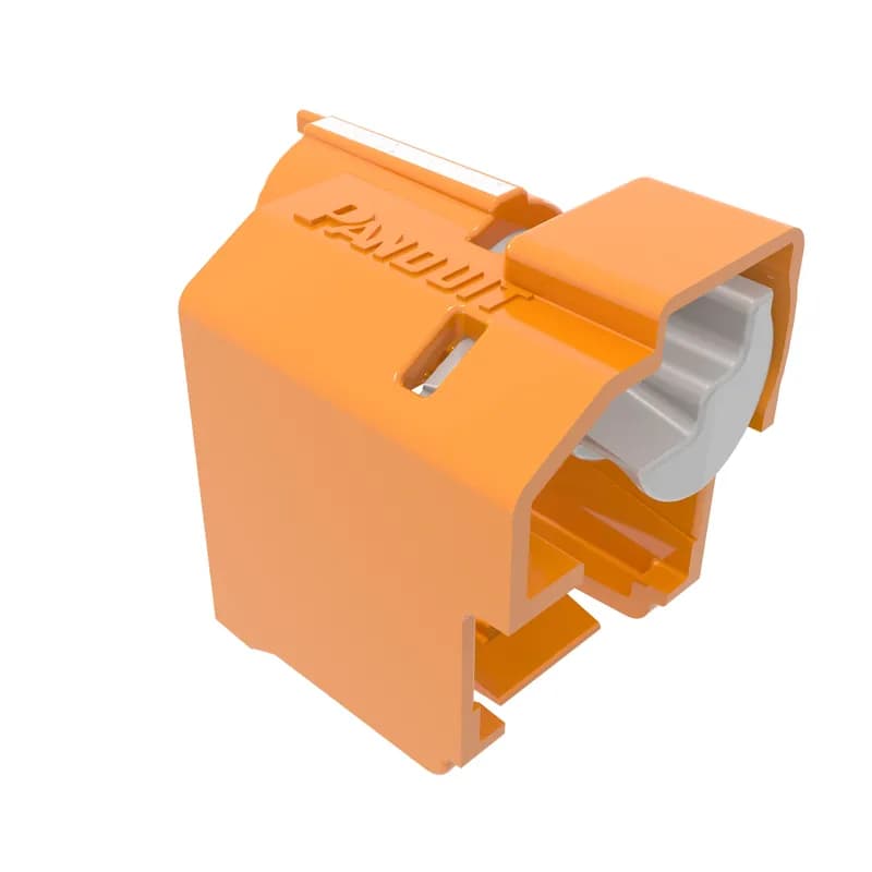 Panduit PSL-DCPLE-OR - The Lock-In device secures patch cord connections to prevent unauthorized access or accidental removal. Standard device is used when jacks mount flush with the surface. Extended hood protects locking mechanism. Includes 10 orange devices and one removal tool.