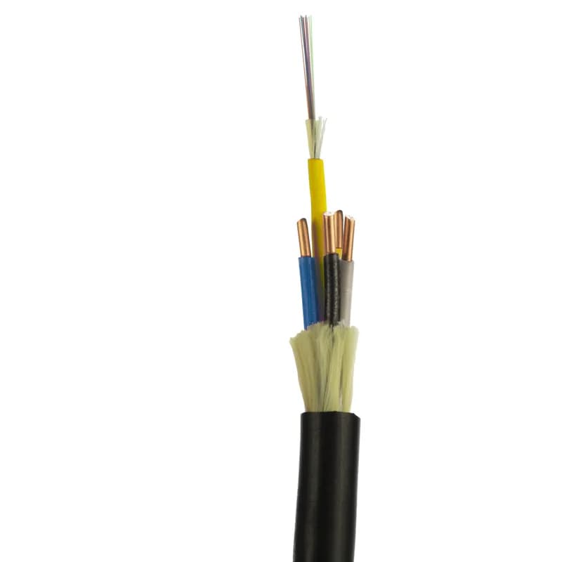 Panduit FSHRB12-04S12C - The 12 fiber indoor/outdoor hybrid power cable (G.657.A2/B2) is 4x12 AWG, Riser rated and features 250 m fibers.