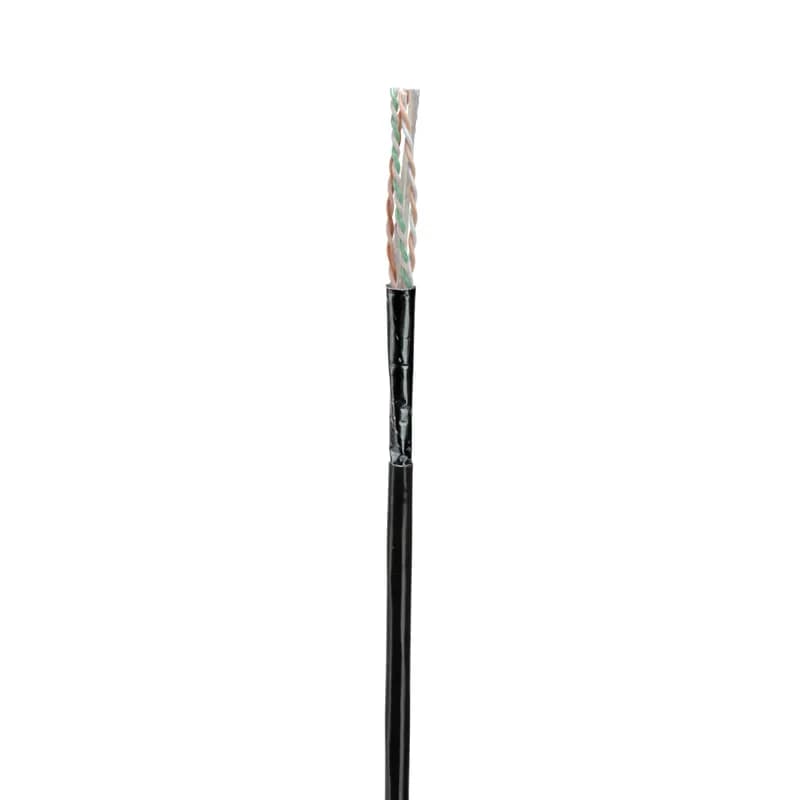 The TX6A Cat 6A U/UTP Outdoor/Indoor copper cable is constructed of 23 AWG copper conductors with fluoropolymer insulation. The copper conductors shall be twisted in pairs and separated by a cross divider. All four pairs shall be surrounded by a metallic alien crosstalk barrier tape and covered by a fluoropolymer (CMP), White jacket. Packaged 1000 ft./305m on a reel.