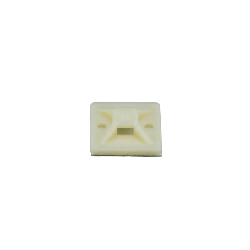 Panduit SMP12A-3X - StrongHold SMP12A-3X Adhesive Backed Cable Tie Mounts are a dependable method for securing wires and cables quickly and provide a lower installed cost. They are made of V-2 flame rated Nylon 6.6, which increases mechanical strength, heat and wear resistance, and stiffness. These mounts can be used with miniature and intermediate cable ties and are designed for indoor and outdoor environments. They are .785" x .785 (20 x 20 mm), are natural in color, and come in packages of 30.