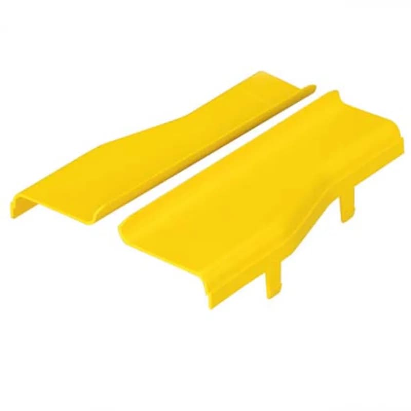 The FiberRunner Split Cover is for the 6x4 to 4x4 reducer fitting. The split cover has a snap-on feature that allows the cover to be installed and removed with no tools required. It creates a radiused 0.75 inch (19mm) opening for easy access to add or remove cables.