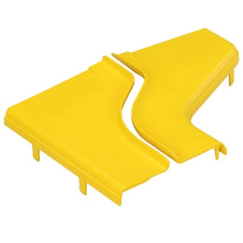 The FiberRunner Split Cover for the right reducer fitting has a snap-on feature that allows the cover to be installed and removed with no tools required. It creates a radiused 0.5 inch (12.7mm) opening for easy access to add or remove cables.