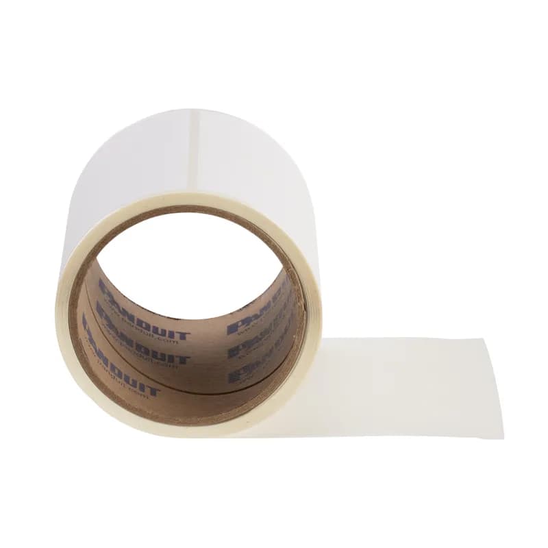Ink Jet Vinyl Component Label, 3.5 inches W x 5 inches L, super-tack adhesive materials designed for high durability.