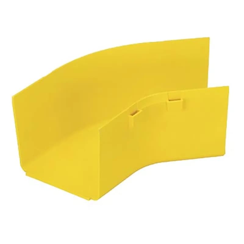 The FiberRunner 4x4 Horizontal Fitting attaches to a 4x4 channel and/or fittings to create a 45 horizontal turn from a straight horizontal run.