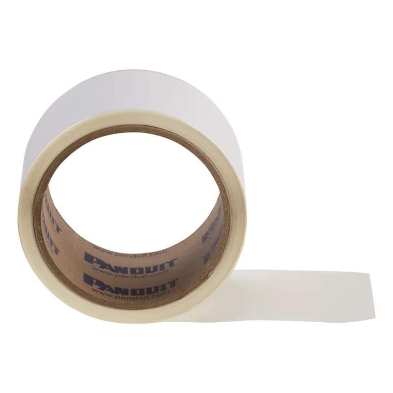 Ink Jet Vinyl Continuous Tape, 2 Inches Width x 100 Feet Length, White, Standard Adhesive.