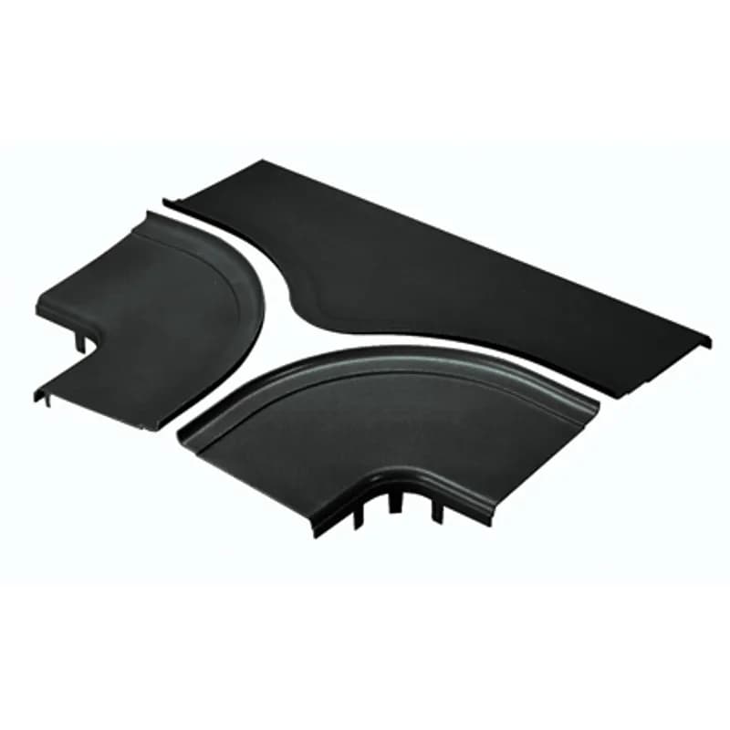 The FiberRunner 12x4 Split Cover is optional for the horizontal tee fitting FRT12X4LBL. The snap-on feature allows the cover to be installed and removed with no tools required. The split cover creates a radiused 0.75 inch (19mm) opening for easy access to add or remove cables.
