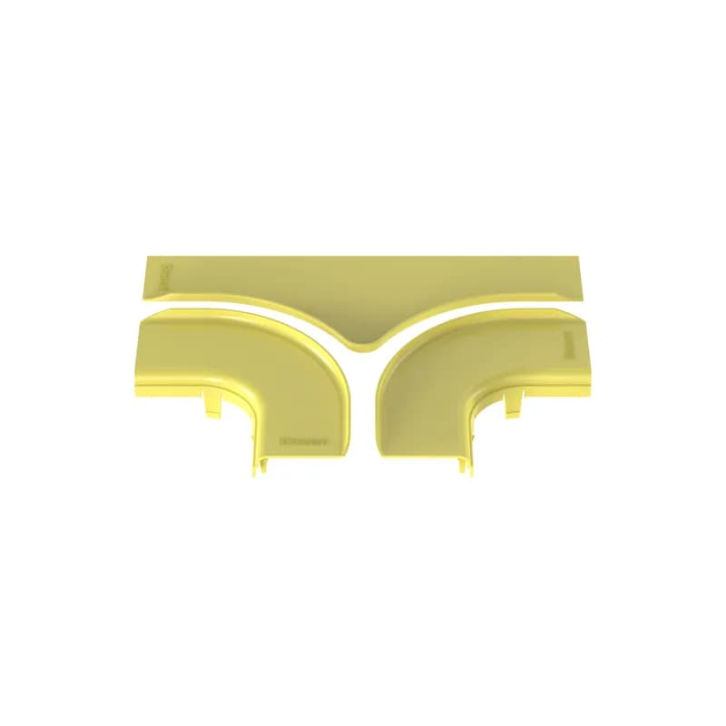 The FiberRunner 6x4 Split Cover is optional for the horizontal tee fitting FRT6X4LYL. The snap-on feature allows the cover to be installed and removed with no tools. The split cover creates a radiused 0.75 inch (19mm) opening for easy access to add or remove cables.