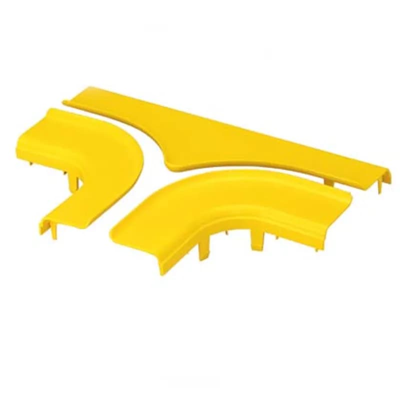 Panduit FRTSC4LYL - The FiberRunner 4x4 Horizontal Tee Split Cover is optional for for the horizontal tee fitting FRT4X4LYL. The snap-on feature allows the cover to be installed and removed with no tools. The split cover creates a radiused 0.75 inch (19mm) opening for easy access to add or remove cables.