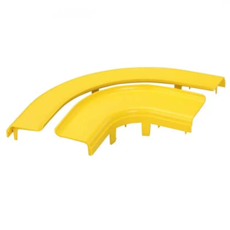 Panduit FRRASC4LYL - The FiberRunner 4x4 Horizontal Right-Angle Cover creates openings for easy access to add or remove cables.