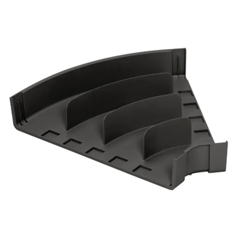 The FiberRunner 24x4 Horizontal Fitting attaches to a 24x4 channel and/or fittings to create a 45 horizontal turn from a straight horizontal run.
