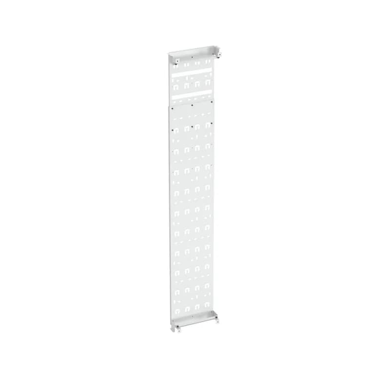 The vertical tie-off panel is a 4-post rack accessory that compliments the 4-Post Rack System, effectively creating a pathway for permanent link cable in enterprise applications. The panel has expandable height to work with 45 RU and 52 RU racks. This tie-off bracket is RoHS Compliant, made of steel and comes in white.