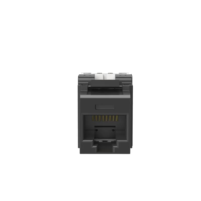 Panduit NK6X88MBL-Q - The NetKey Cat 6A UTP RJ45 Punchdown Keystone Jack Module is designed to terminate 4-pair, 22 26 AWG twisted pair cable. Each jack is 100% factory tested to exceed industry standard performance requirements. Contacts are plated with 50 microinches of gold for superior performance. Jacks are individually serialized for traceability and are compatible with keystone interfaces such as NetKey Faceplates, Modular Patch Panels, and Surface Mount Boxes. The jack is black and includes 25 per package.