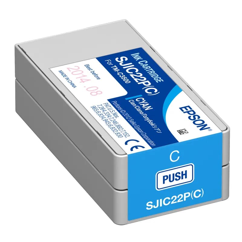 Panduit PSJIC22PC - Panduit PGJIC22PC Cyan Ink Cartridge for PTM-C3500 color ink jet printer. Includes 1 cartridge per package.