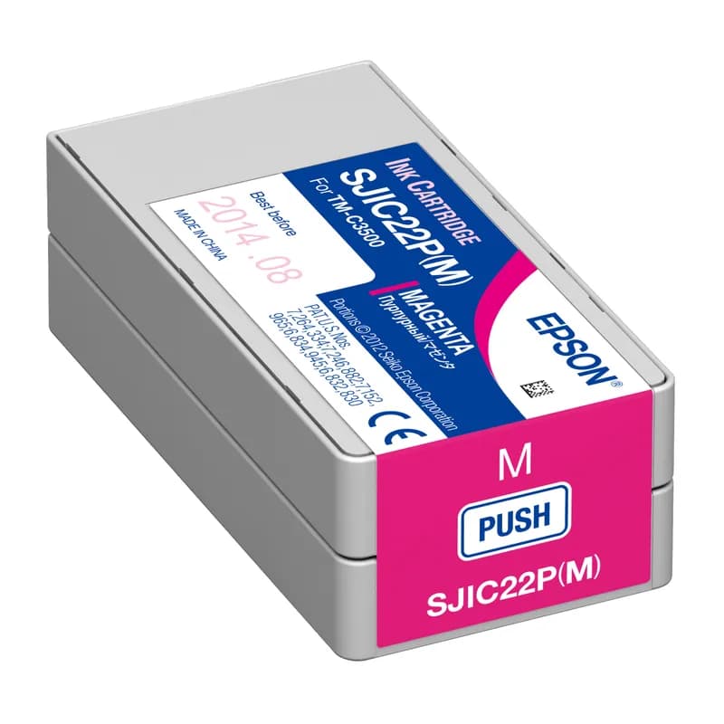 Panduit PSJIC22PM - Panduit PGJIC22PM Magenta Ink Jet Ink Cartridge for PTM-C3500 color ink jet printer. Includes 1 cartridge per package.