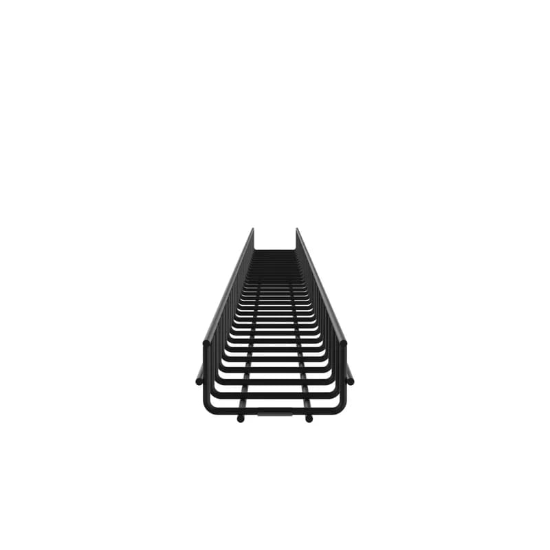 The 2" height x 12" width wire basket is available in a black powdered coated finish. The wire basket can be used in many applications to route cable to the needed location. It s design enable users to have to cut less wires on a basket with improves risk mitigation.
