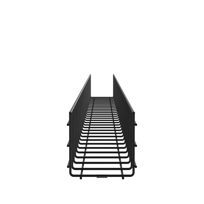 The 6" height x 6" width wire basket is available in a black powdered coated finish. The wire basket can be used in many applications to route cable to the needed location. It s design enable users to have to cut less wires on a basket with improves risk mitigation.