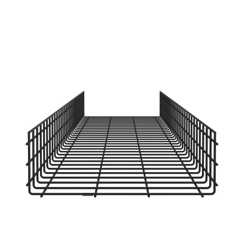 The 6" height x 18" width wire basket is available in a black powdered coated finish. The wire basket can be used in many applications to route cable to the needed location. It s design enable users to have to cut less wires on a basket with improves risk mitigation.