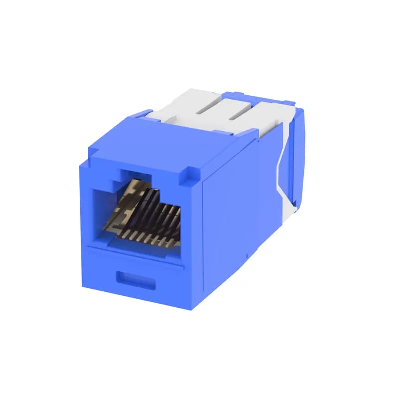 The Mini-Com Cat 6A UTP RJ45 Corrosion Resistant TG Jack Module is designed to terminate 4-pair, 22-26 AWG twisted pair cable. Each module is 100% factory tested to exceed industry standard performance requirements. TG style termination eliminates the need for a termination tool. Each jack is individually serialized for traceability and is compatible with Mini-Com Modular Patch Panels and Faceplates. A polymer based gel protects electrical contacts and internal components by reducing the ingress of moisture and other corrosive elements such as salt, providing improved long term performance.