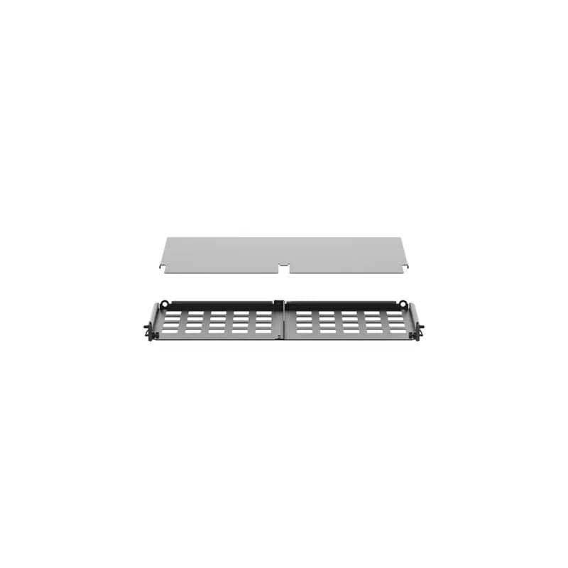 HD Flex Enclosure Trunk Slack Plate with Rear Cover - 1RU - Black