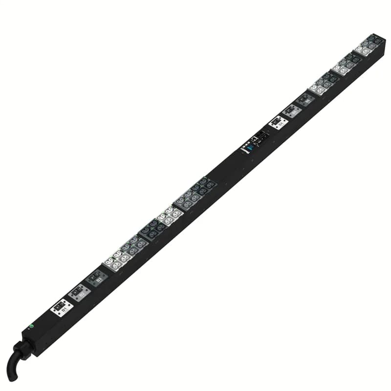This Panduit G5 Monitored & Switched per Outlet PDU features (21)C13/C15, (21)C13/C15/C19/C21 outlets. This PDU is designed with combination outlets which allows the receptacle to be used as an C13/C15/C19 or C21 outlet. It is a 60 amp 208V three phase PDU with an IEC 60309 3P+E 9h 60A (IP44) input plug and a 10 foot (3m) power cord.