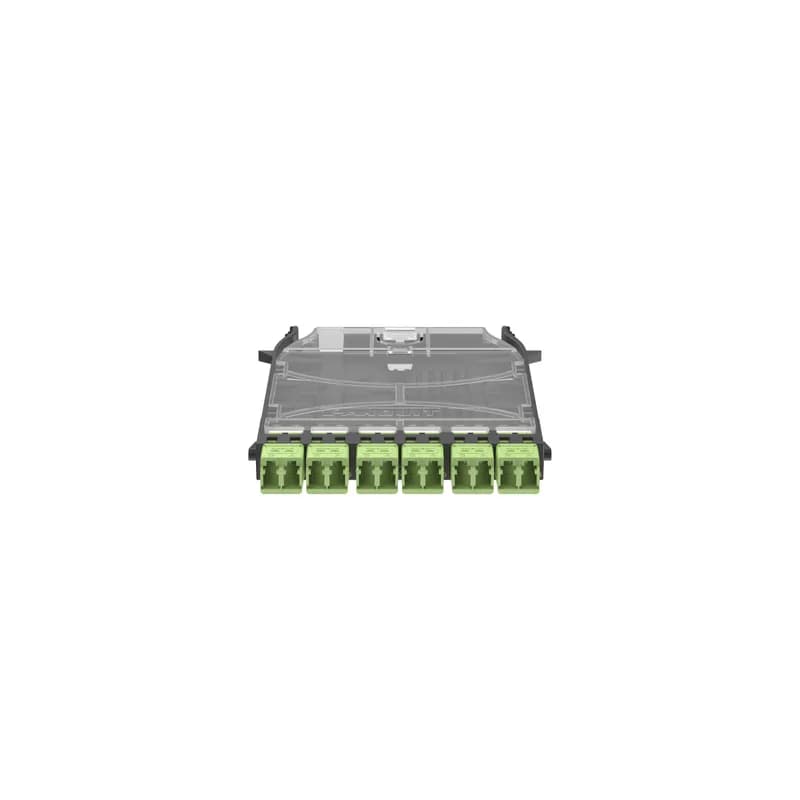 Panduit FHSWO-12-10P - The HD Flex Splice Cassette is OM5 Discrete Pigtails to LC and supports 12 fibers total. It is optimized IL and uses Universal polarity. The cassette has a clear cover with 12 discrete pigtails and 6 lime duplex LC adapters with integral shutters to prevent contamination.