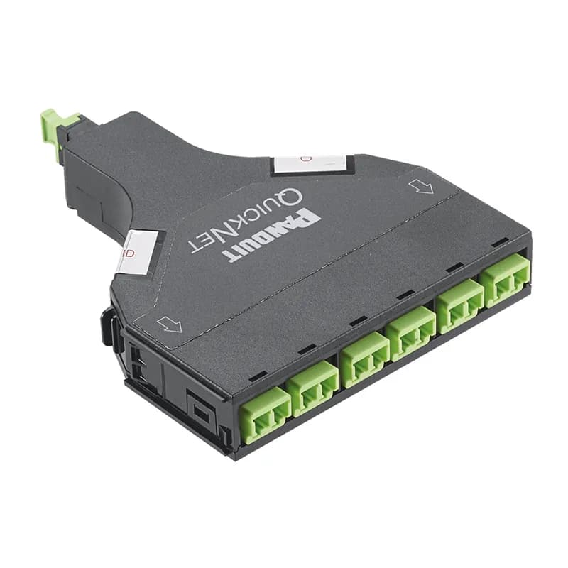 Panduit FQWA-12-10U - The QuickNet SFQ Fiber Cassette is OM5 MPO to LC and supports 12 fibers total. It is ultra low loss IL and uses standard Method A polarity. The cassette has a black cover with a black MPO connector and 6 lime LC adapters with dust plugs.
