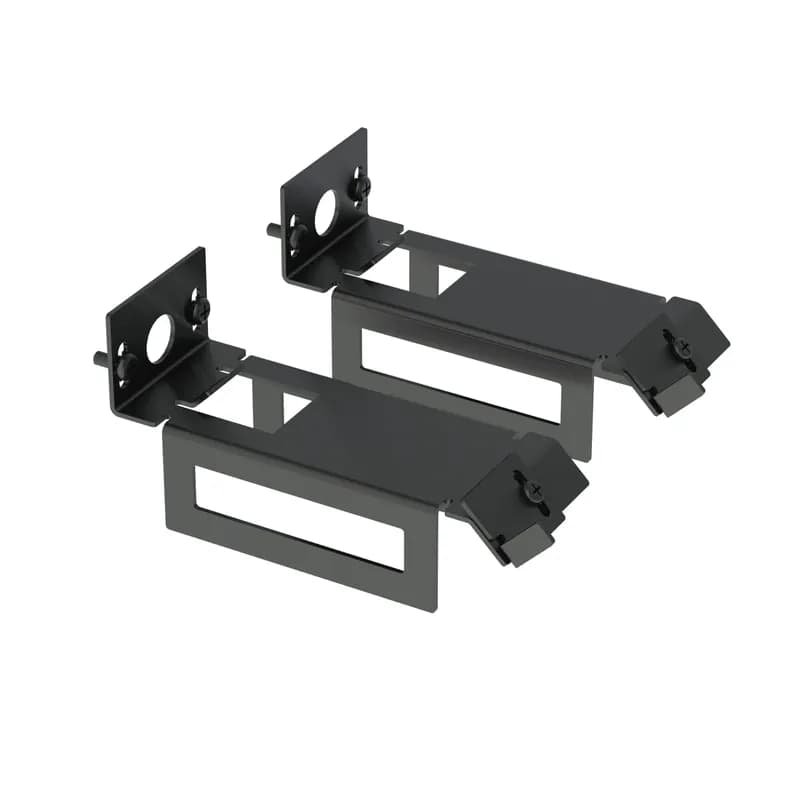 Support additional fibers at the bottom of FlexCore ODF with the FDFLMBKT6 FlexCore ODF FiberRunner Lower Trough Support Bracket Kit 6"x4". These brackets can be installed in multiple positions in the lower trough and offer additional support. Install 6"x4" FiberRunner (part number FR6X4*, sold separately) on top of the support bracket for additional fiber management. This kit contains two Lower Trough Support Brackets, four lock washers and four panhead screws.