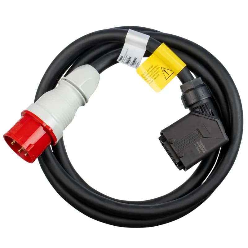 The G5 Panduit Universal PDU (uPDU) cord set features a Universal connector that connects to the uPDU chassis and IEC 60309 3P+N+E 6h 32A (IP44) facility side plug. The cord set is 10 (3m) in length.