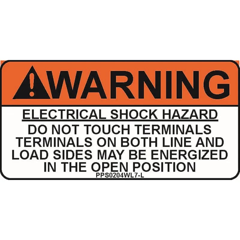Solar labels are designed for long-term reliability in labeling applications subjected to high ultra violet light exposure. These labels provide reliability in both indoor and outdoor applications and have a clear overlaminate to function in harsh US and Canada environments. Solar Label, 2.00" H x 4.00" W, Warning Header, 'Electrical Shock Hazard Do Not Touch Terminals' (Legend) with Caution Symbol, Polyester Adhesive, Black/White/Orange, 50 Labels/Package.