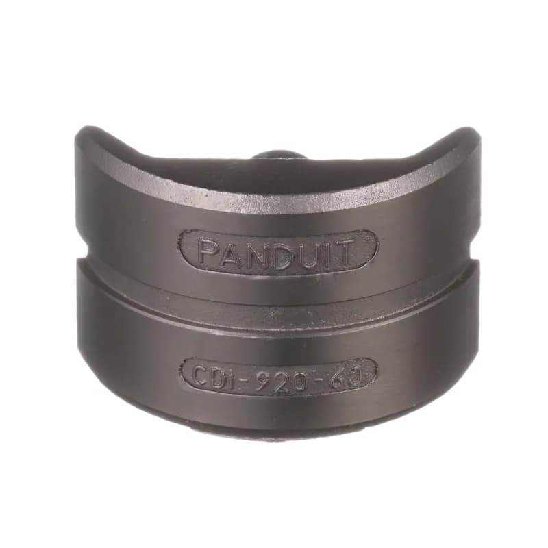 Indenter crimping die used with Panduit CD-920-750NEST and CD-920-300MXNST dies and specified tools for terminating Panduit metric copper compression lugs and splices used with 240 mm2 5f/6f through 300 mm2 Class 5f flexible strand metric conductor.