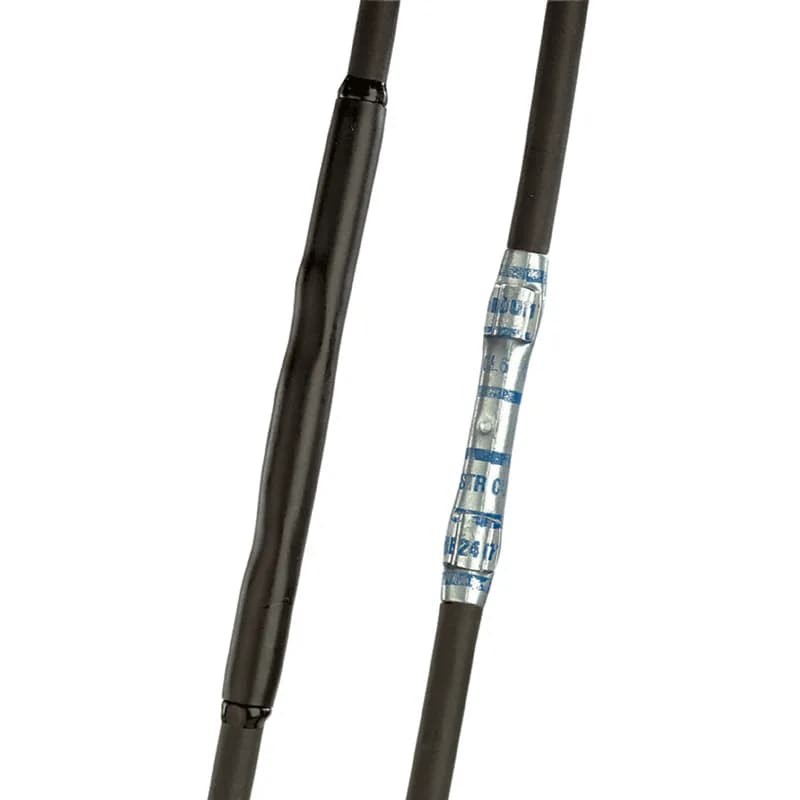 Thin wall adhesive lined heat shrink 4' pieces, .50" (12.7mm) diameter, adhesive lined blue cross-linked polyolefin, 200 pc. package quantity.
