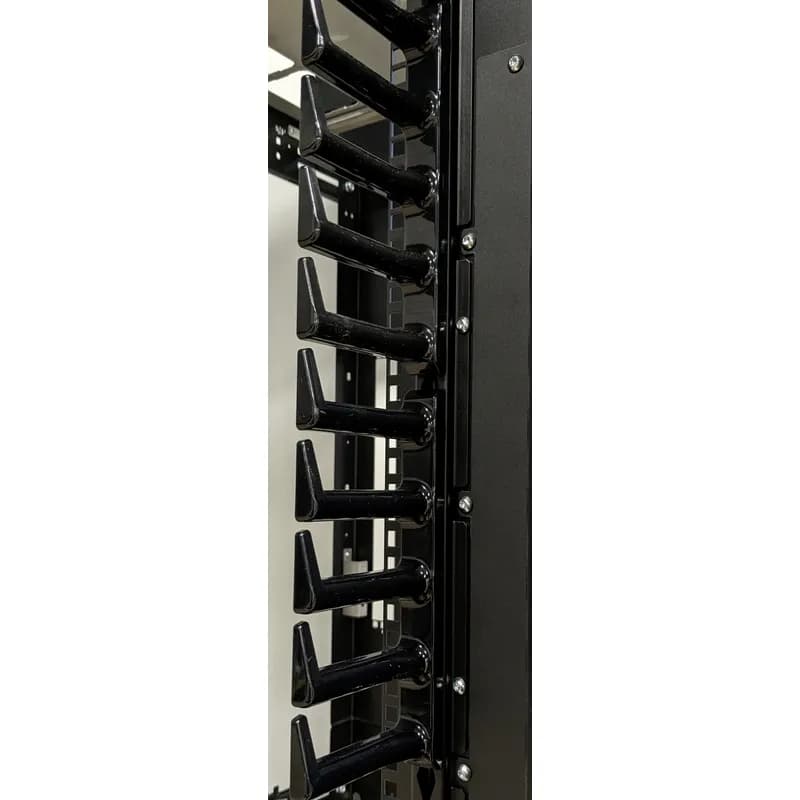 Panduit XGL-FML48B - Cable Management Finger Kit for FlexFusion XGL, 48RU Cabinets. Long 150mm (6") length with Mounting Bar, Black