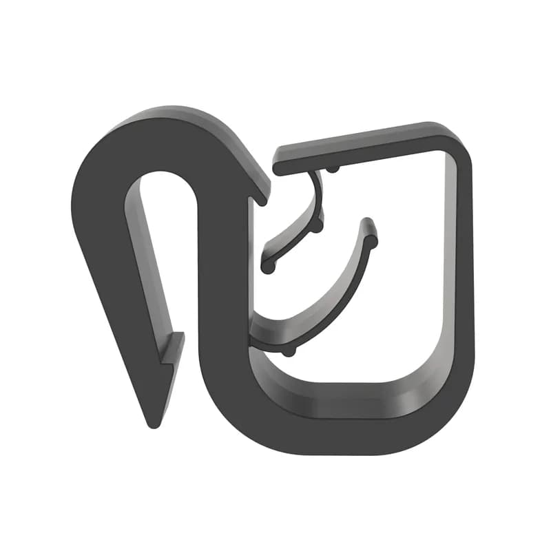 Panduit HCME04Y09-M130 Weather Resistant Harness Edge Clips area equipped with an integral spring that holds wire bundles tightly and a wing design that provides added stability. Accommodates bundles of 0.16 0.35 (4.0mm-9.0mm) in diameter and are for use in outdoor environments. Made of Acetal, are black in color and come in packages of 1000.
