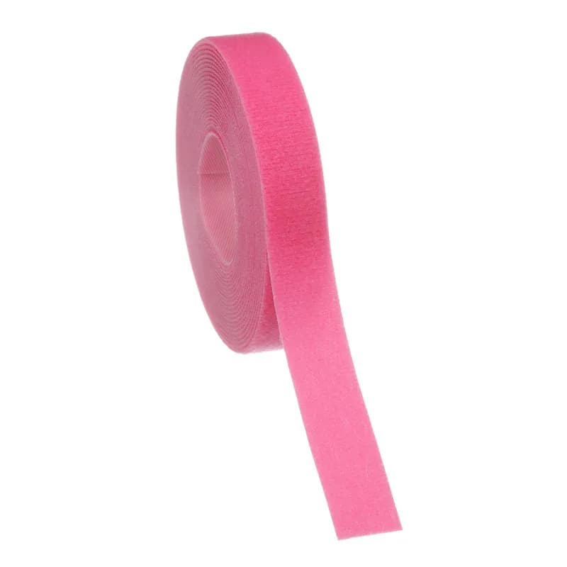 Tak-Ty hook & loop strip roll cable tie, 15' (4.6m) length, .33 (8.4mm) width, nylon loop, nylon hook, Erika Violet.