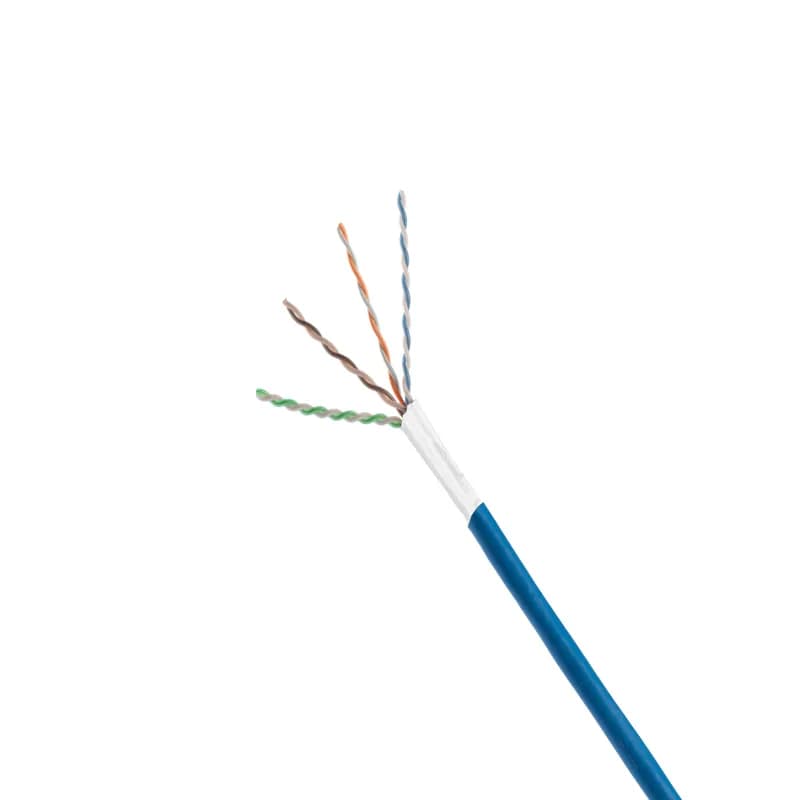 The TX6A Cat 6A U/UTP Plenum copper cable is constructed of 23 AWG copper conductors with FEP insulation. The copper conductors shall be twisted in pairs. All four pairs shall be surrounded by a metallic alien crosstalk barrier tape and covered by a flame retardant PVC (CMP), Orange jacket. Packaged 1000 ft./305m on a reel.