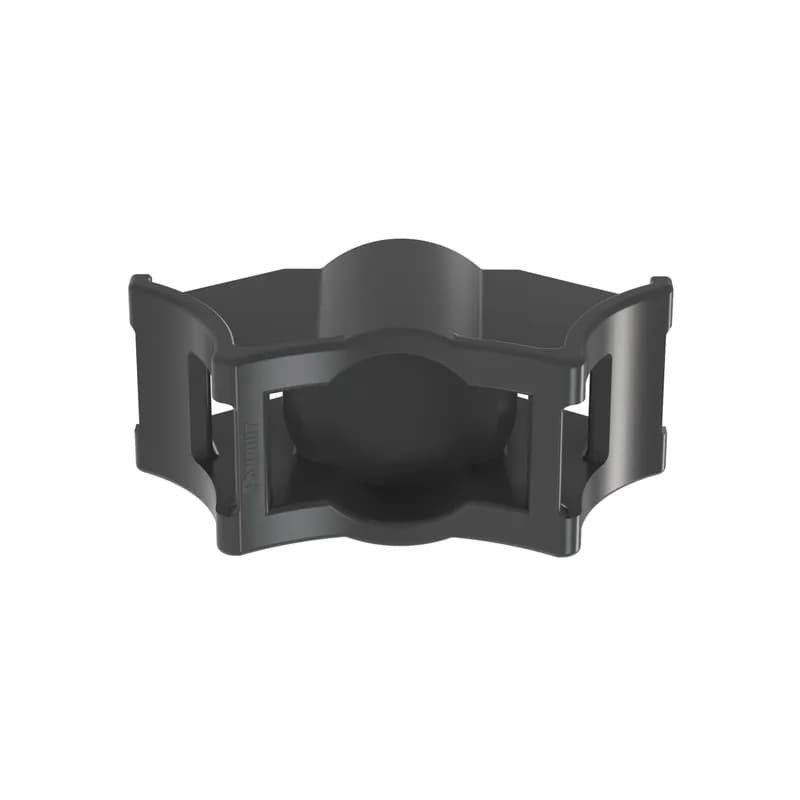 Panduit TMSTEHS8B-D350 Heavy Duty Bolt-On Stud Mounts can manage three bundles with one mount. The bolt-on design has suitable mechanical strength to resist 120 ft-lbs of torque. They are made of Impact Modified Heat Stabilized Weather Resistant Nylon 6.6 and are ideal for heavy duty applications. Require a .3125 (8mm) stud diameter for mounting and can be used with miniature through wide strap extra heavy cable ties. For outdoor or indoor use, are black in color and come in packages of 500.