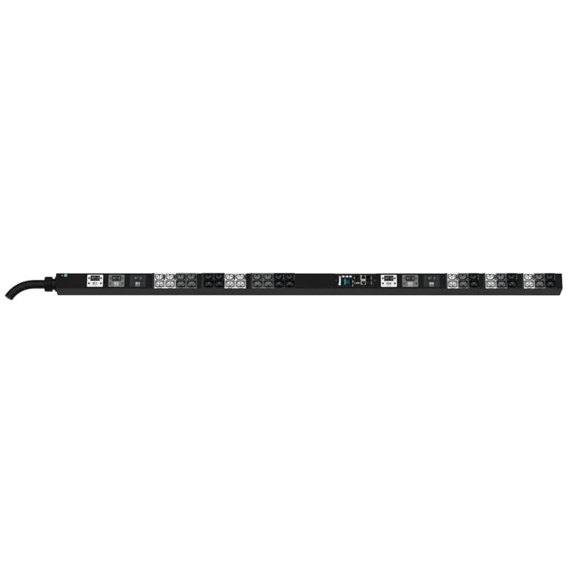 Panduit P42D22G - The Panduit G6 Monitored Input PDU features (21)C13/C15, (21)C13/C15/C19/C21 outlets. This PDU is designed with combination outlets which allows the receptacle to be used as an C13/C15/C19 or C21 outlet. It is a 50 amp 208V three phase PDU with an CS8365 input plug and a 10 foot (3m) power cord. The PDU is black.
