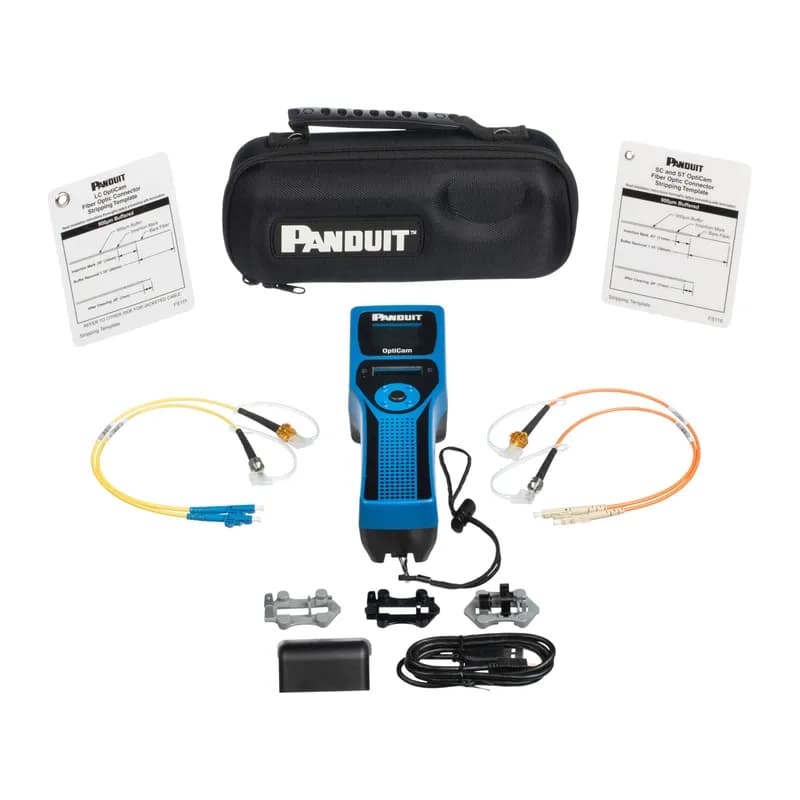 Panduit FOCTT2-KIT3 - The OptiCam 2 Termination Tool Kit includes the OptiCam 2 tool and basic elements to terminate any OptiCam singlemode or multimode connectors. Additional cleaning and cleaving implements are sold separately.