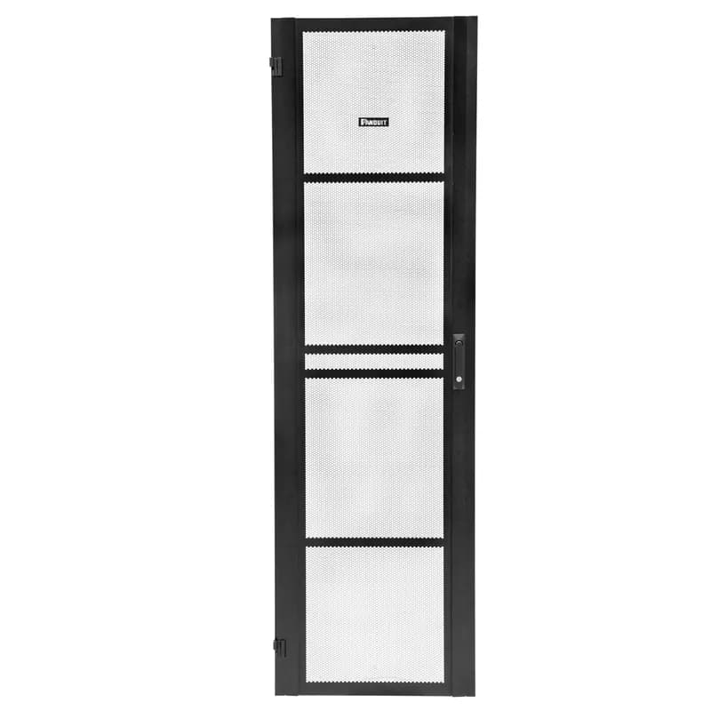 Panduit XGL-DRSH642B - FlexFusion XGL, Single Hinged Door, Mechanical Key Lock, 80% Perforation, 600 x 42RU, Black