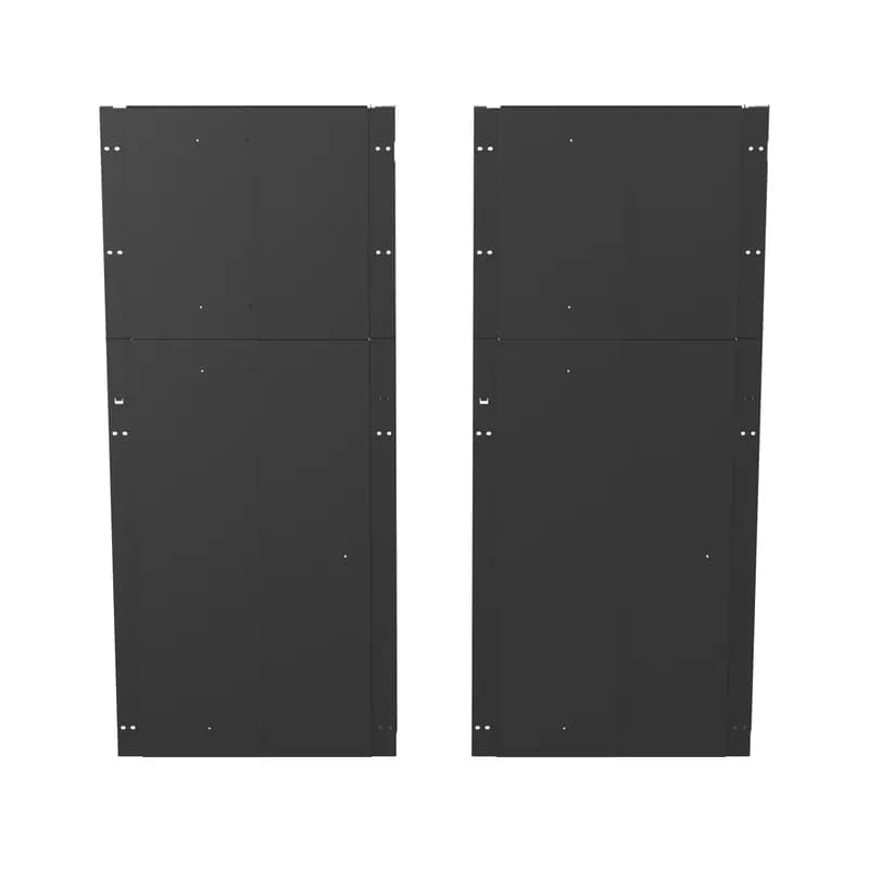Seals the end of row for containment, improving airflow management and thermal efficiency. Compatible with PR2V and PE2V vertical cable managers, it features an adjustable width to fit 30" or 36" R4P or AR4P racks. Designed to be used with R4P or AR4P top caps and PR2V or PE2V top caps to create a thermally contained solution. Panels are 52RU