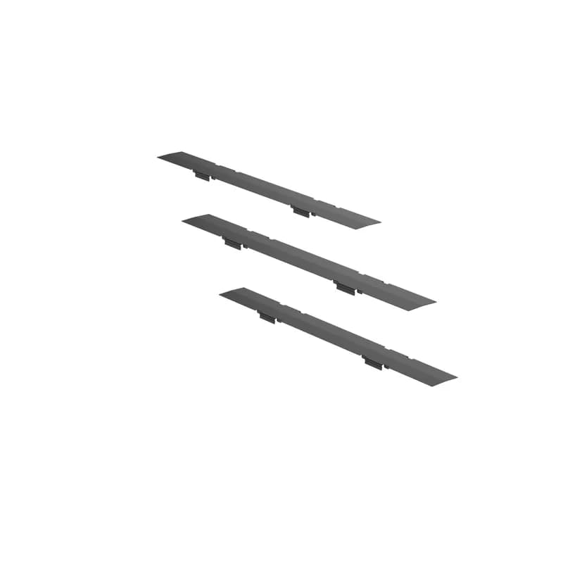 Our Metal Covers conceal cabling for a more aesthetic look, while proctecting cables from debris, condesation, liquid, and falling objects. Designed to securely attach to 4" wire basket pathways. Each cover is comprised of 3 individual sections that will cover one 10 foot length of basket. Comes in black powder coat finish.